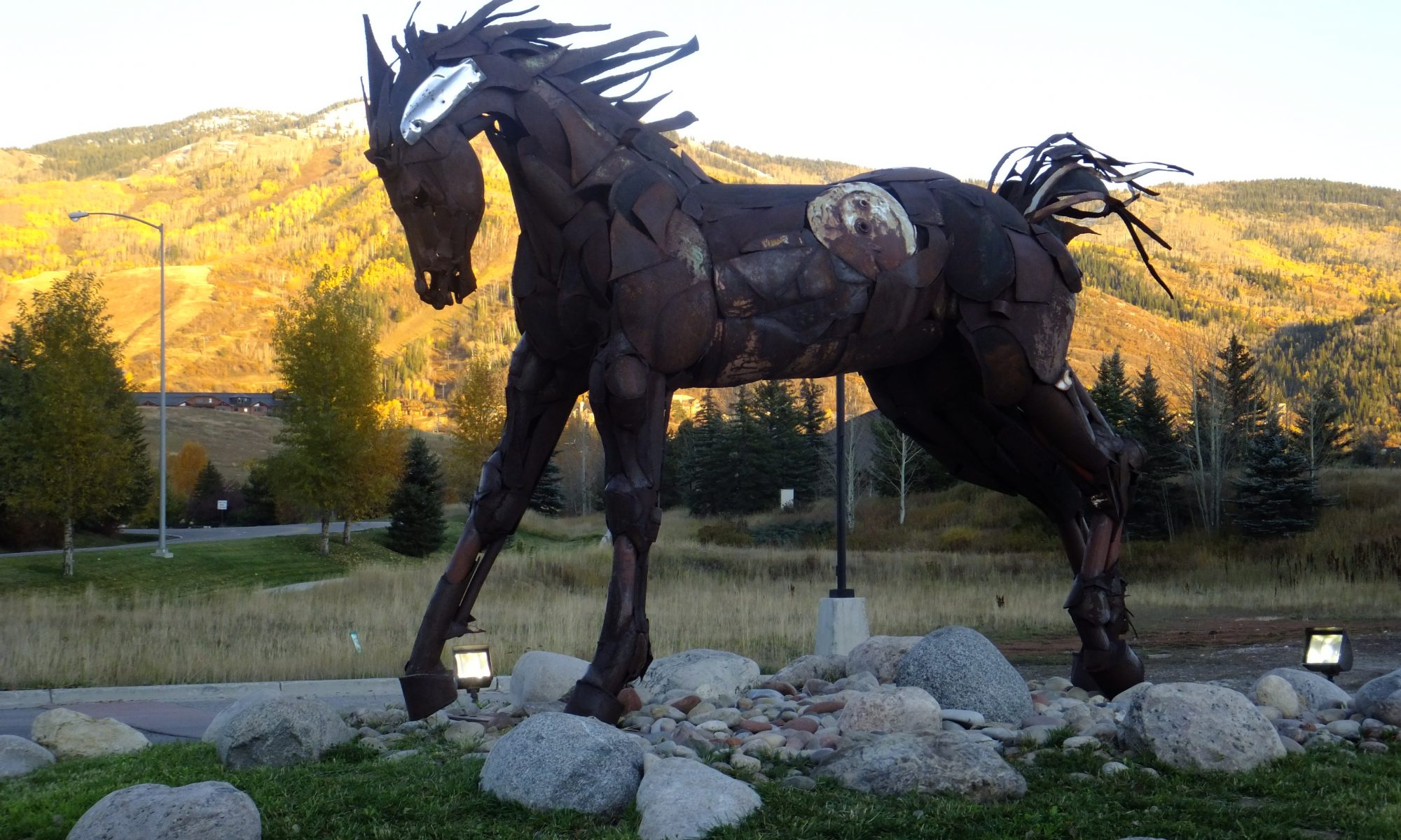 Horse sculpture in Routt County shows balance of ag and resort industry